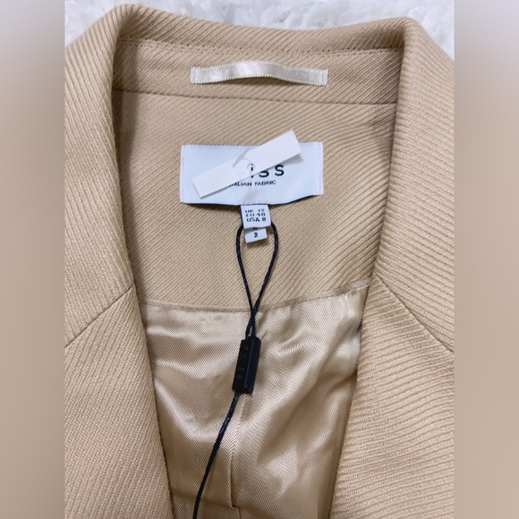 NWT $545 Reiss Double Breasted Twill Blazer in Light Camel - Picture 9 of 11